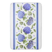 Blauwe Hortensia Bloemendesign Badmat (Voorkant Verticaal)