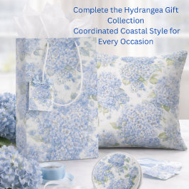Blauwe Hortensia Bloemengeschenkzak Medium Cadeauzakje