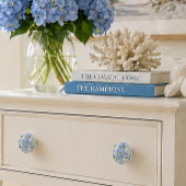 Blauwe Hortensia Bloemenkastknop Keramische Knop