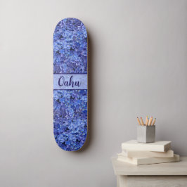 Blauwe Hortensia Bloemenschaatsplank Persoonlijk Skateboard