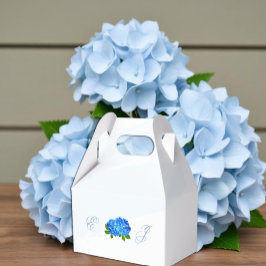 Blauwe Hortensia Bloemhuwelijk Bedankdoosjes