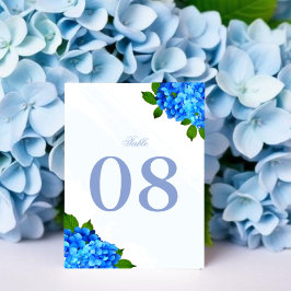 Blauwe Hortensia Bloemhuwelijk Kaart