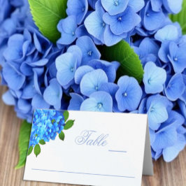 Blauwe Hortensia Bloemhuwelijk Plaatskaartje