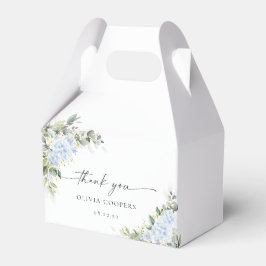 Blauwe Hortensia Bloemige Baby Shower Favor Doos Bedankdoosjes