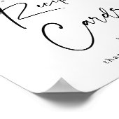 Blauwe Hortensia Bloemige Bruidsdouche Receptkaart Poster (Hoek)