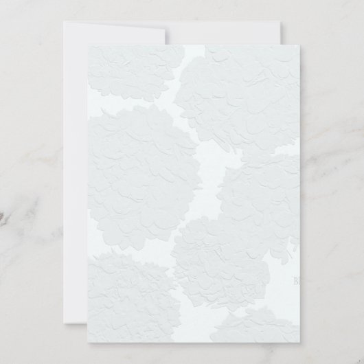 Blauwe Hortensia Bloemige Verjaardag Kaart (Achterkant)