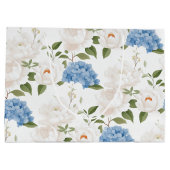Blauwe Hortensia Bloemmonogram Groot Cadeauzakje (Achterkant)