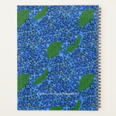Blauwe Hortensia Bloemmotief Aangepaste Planner (Achterkant)