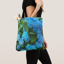 Blauwe Hortensia Bloesems Bloemig Tote Bag