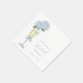 Blauwe Hortensia Bloesems Bruidsdiner Servet (Hoek)