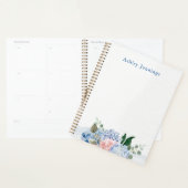 Blauwe Hortensia & Blush Bloemstuk Persoonlijk Planner (Display)