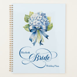 Blauwe hortensia boeket bruid's bruiloft planner