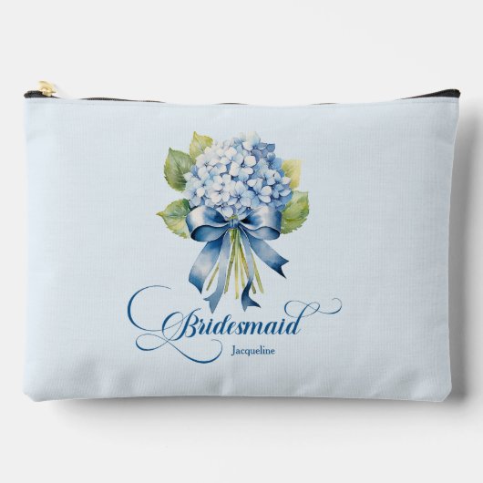 Blauwe hortensia boeket bruidsmeisje Bachelorette Etui (Voorkant)