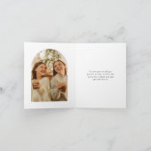 Blauwe hortensia boog voorstel fotokaart, klein bedankkaart (Binnen)