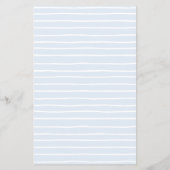Blauwe Hortensia Bovenrand Bruiloft Papier Menu (Achterkant)