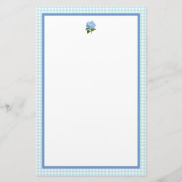 Blauwe Hortensia Briefpapier
