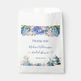 Blauwe Hortensia Bruids Bruiloftsfeest Thee Bedank Bedankzakje