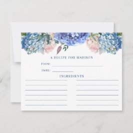 Blauwe Hortensia Bruidsborrel Theerecept Kaart