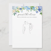 Blauwe Hortensia Bruidsdouche Raad Het Bruidsjurk  Kaart (Voorkant)