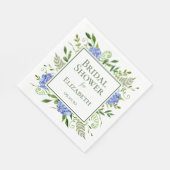 Blauwe Hortensia Bruidsdouche Servet (Hoek)