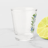 Blauwe Hortensia Bruidsdouche Shot Glas (Links)