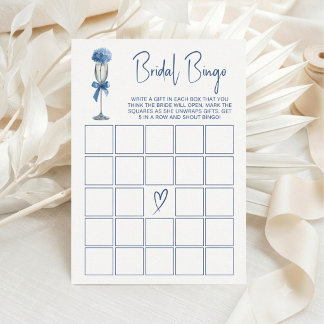 Blauwe Hortensia Bruidsfeest Bingo Spel