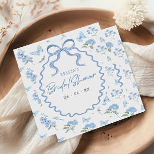 Blauwe Hortensia Bruidsfeest Servet