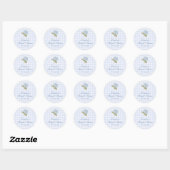Blauwe Hortensia Bruidsuitnodiging Sticker (Vel)