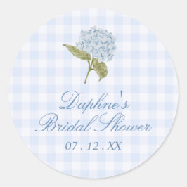 Blauwe Hortensia Bruidsuitnodiging Sticker