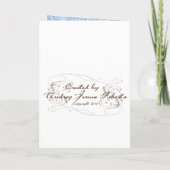 Blauwe hortensia, bruiloft bruids douche uitnodigi (Achterkant)