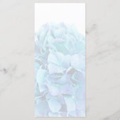 Blauwe hortensia bruiloft menu (Achterkant)