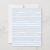 Blauwe hortensia bruiloft repetitie diner klein kaart (Achterkant)