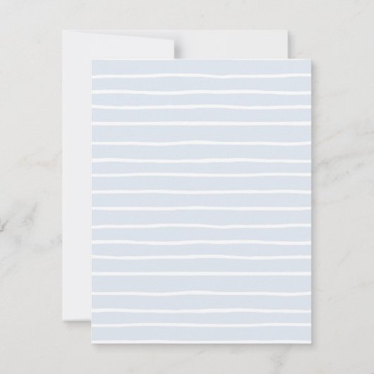 Blauwe hortensia bruiloft repetitie diner klein kaart (Achterkant)