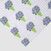 Blauwe Hortensia Bruiloft Strand Monogram  Tissuepapier (Detail)
