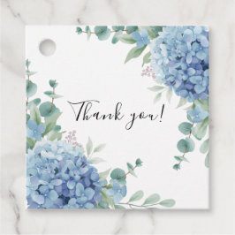 Blauwe Hortensia Bruilofts Bruidsshower Bedankjes Labels