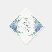 Blauwe Hortensia Bruilofts Bruiloftsfeest Servet (Hoek)