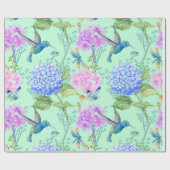 Blauwe Hortensia Cadeaupapier (Vlak)