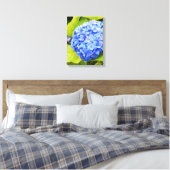 Blauwe hortensia canvas afdruk (Insitu (Slaapkamer))