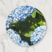 Blauwe Hortensia Dank Je Bedankjes Labels (Achterkant)