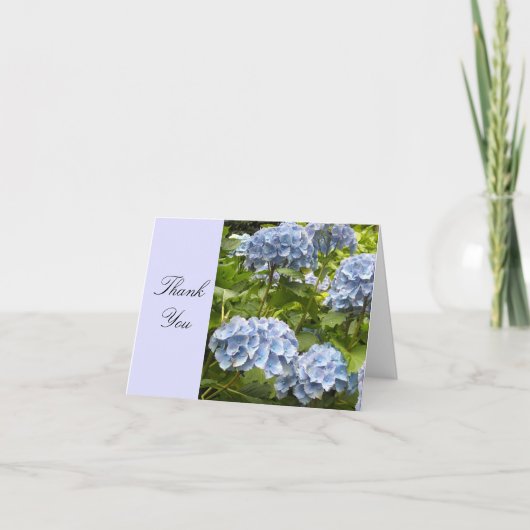 Blauwe Hortensia Dank Je Bedankkaart (Voorkant)