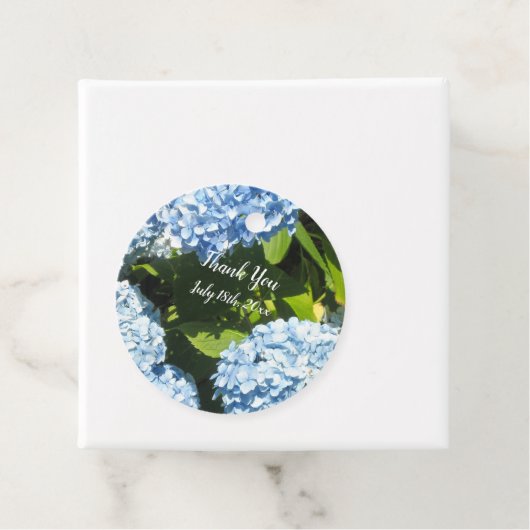 Blauwe Hortensia Dank U Bedankjes Labels (In situ)