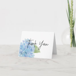 Blauwe Hortensia Dankkaart Bedankkaart