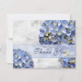Blauwe Hortensia Dankkaartjes Bedankkaart (Voorkant)