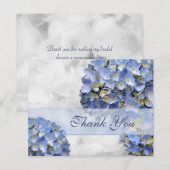 Blauwe Hortensia Dankkaartjes Bedankkaart (Voorkant / Achterkant)
