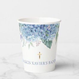 blauwe Hortensia Doop Papieren Bekers