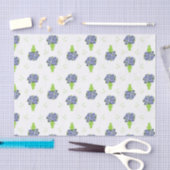 Blauwe Hortensia Douche Bruiloft Kust Patroon Tissuepapier (Craft)