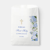 Blauwe Hortensia Eerste Communie Bedankzakje (Voorkant)