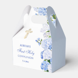 Blauwe Hortensia Eerste Communie Gevel Bedankdoosjes