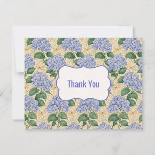 Blauwe Hortensia Elegante Diploma Dankkaart Bedankkaart