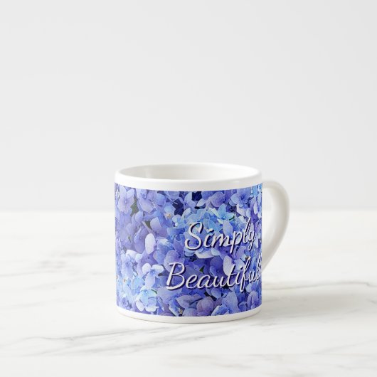 Blauwe Hortensia Espressiekop Espresso Kop (Voorkant rechts)